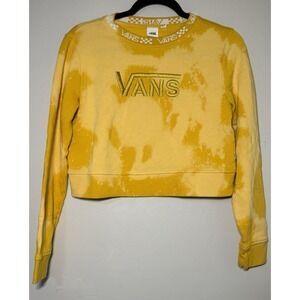 Vintage Vans Cropped Pullover Sweatshirt Women's Size XS Embroidered Tie Dye